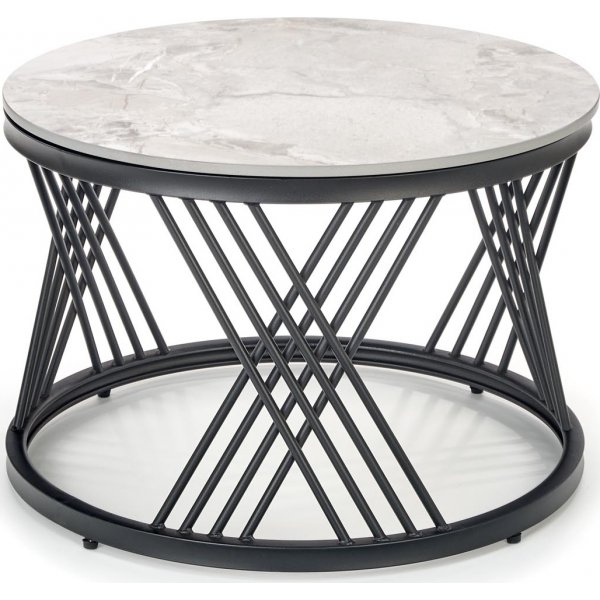 Table basse Flamingo 60 cm - Marbre gris/noir