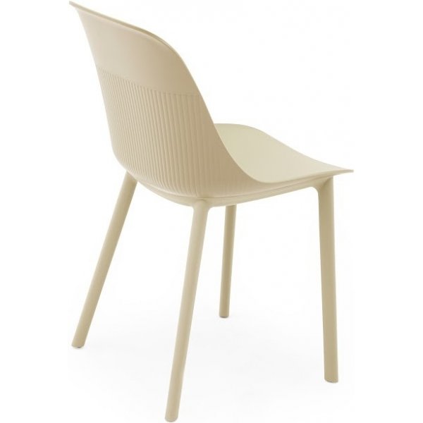 Chaise de salle à manger coquille, paquet de 2 - Beige Chaise de salle à manger coquille, paquet de 2 - Beige