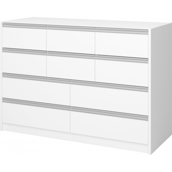 Skyline byrå med 10 lådor - Vit Skyline byrå med 10 lådor - Vit