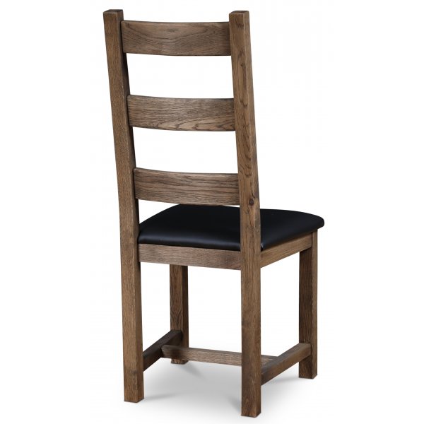 Quebec stol - Brunoljad ek/svart PU Quebec stol - Brunoljad ek/svart PU