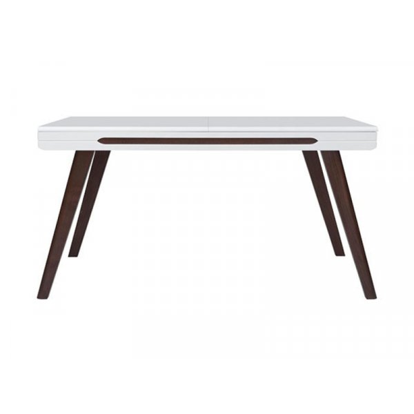 Balder matbord 145-185 cm - Vit/wenge brun