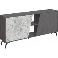 Fione skänk 180 cm - Grå/vit marmor Fione skänk 180 cm - Grå/vit marmor