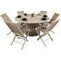 Salt runt konformat matbord D150 cm - Gr teak