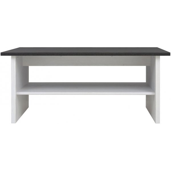 Salvador soffbord med hylla 115 x 60 cm - Vit/svart