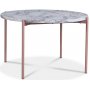 Asp runt matbord 120cm - Ljus marmor/rosa