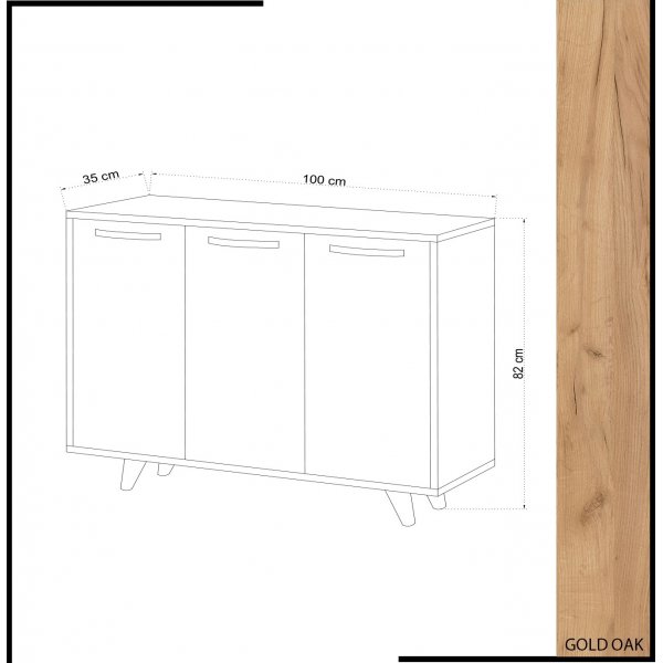 Piffa skåp - Ek/vit Piffa skåp - Ek/vit