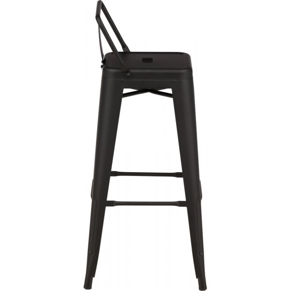Tabouret de bar plat Tempe - Noir
