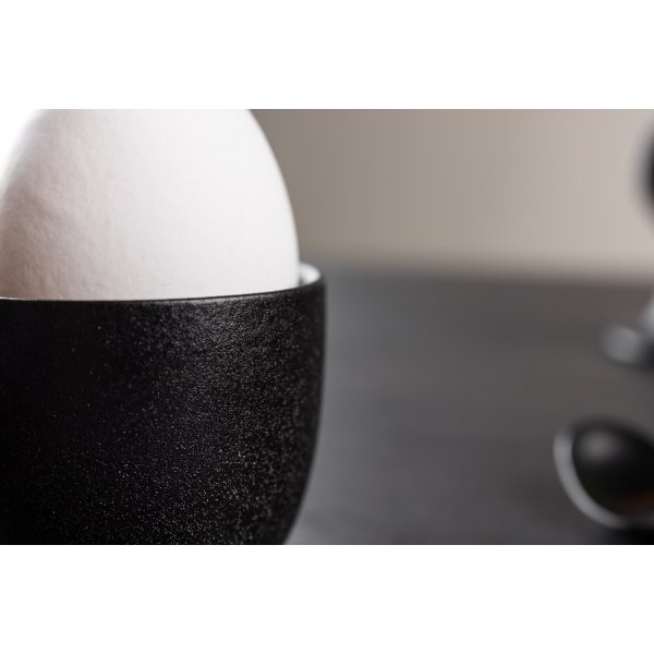 Wabi sabi eierdopje - Zwart