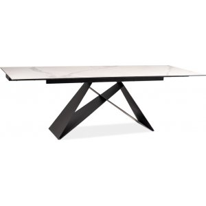 Table  manger Westin 160-240 cm - Noir/effet pierre