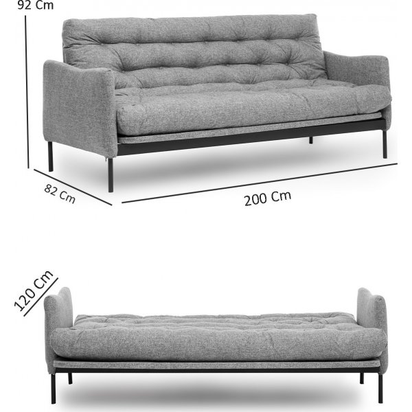 Renge 3-sits bäddsoffa - Cream Renge 3-sits bäddsoffa - Cream