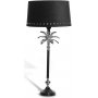 Palmblad lampfot 39 cm - Silver/Svart