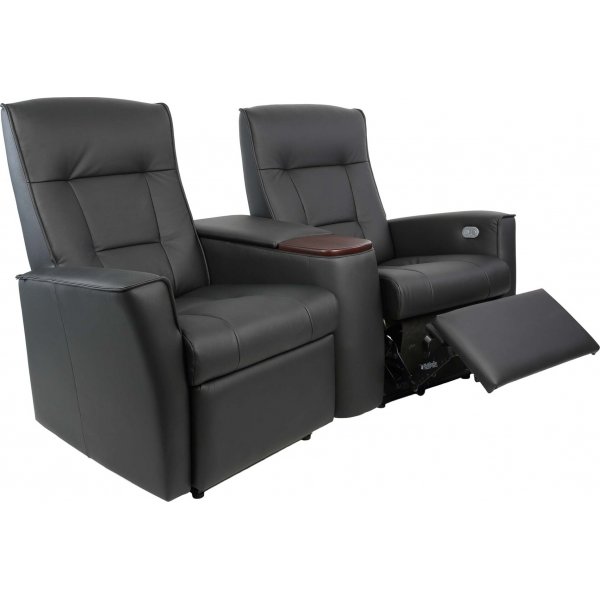 Hjellegjerde Ullstein elektrisk 2-sits biosoffa - Svart