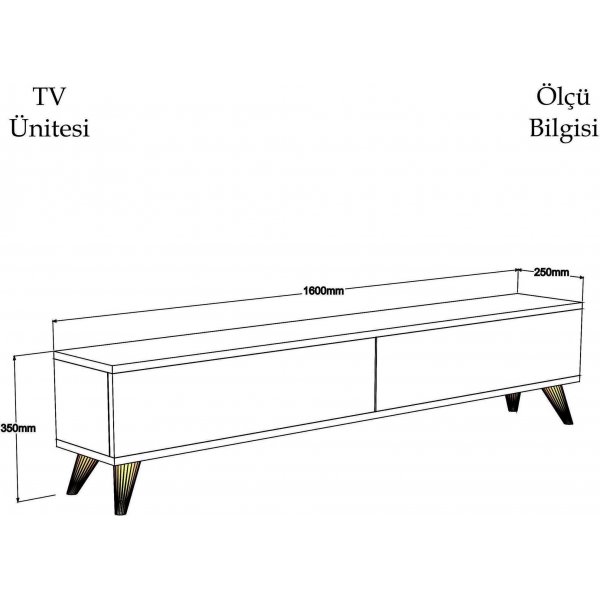Alberi TV-bnk - Antracit/vit