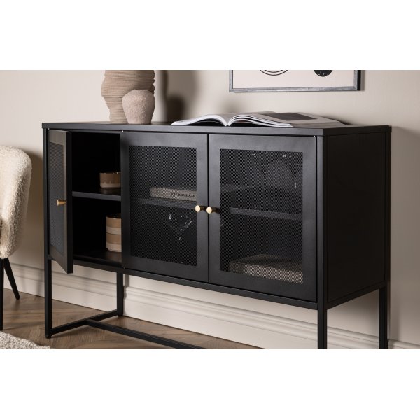 Buffet Trerike - Noir + Pieds de meubles Buffet Trerike - Noir + Pieds de meubles