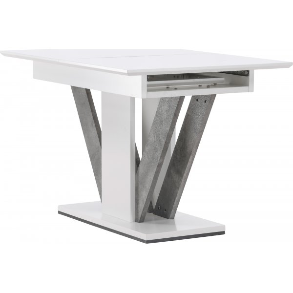 Table à manger Disa 120-160 x 80 cm - Gris/blanc Table à manger Disa 120-160 x 80 cm - Gris/blanc