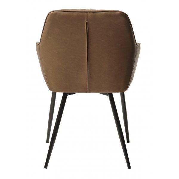 Fauteuil Florida avec accoudoirs en PU marron clair Fauteuil Florida avec accoudoirs en PU marron clair