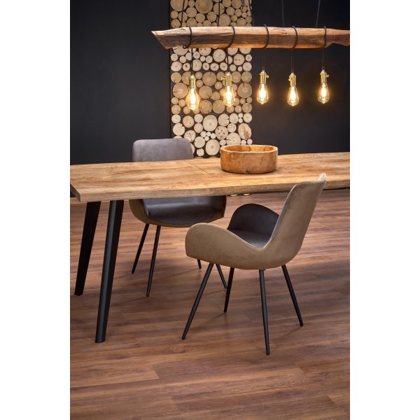 Horst matbord 150-210 x 90 cm - Ek/svart Horst matbord 150-210 x 90 cm - Ek/svart
