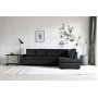 Solna soffa i svart PU ppet avslut 3A