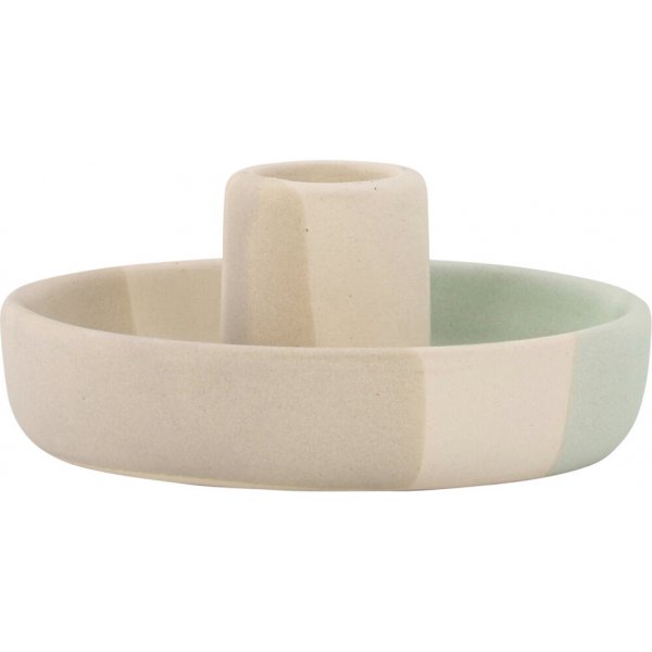 Otis ljusstake - Beige/Gr�n/Gr�