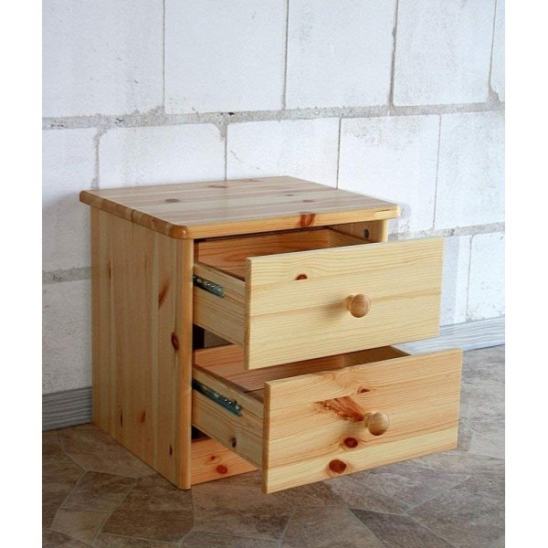 Mario nachtkastje - Gelakt grenen