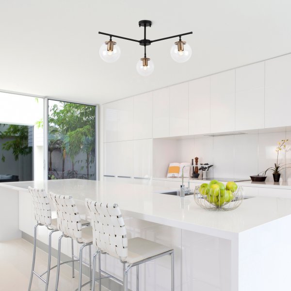 Plafonnier Atlas 10245 - Noir/antique