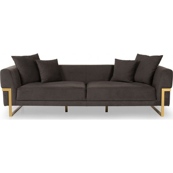 Magenta 3-sits soffa - Mrkbrun