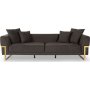 Magenta 3-sits soffa - Mrkbrun