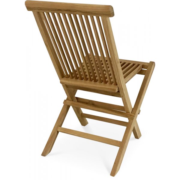 Matgrupp med 4 stolar och matbord Ø122 beige/teak - Merca/Saltö Matgrupp med 4 stolar och matbord Ø122 beige/teak - Merca/Saltö