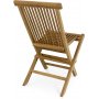 Matgrupp med 4 stolar och matbord 122 beige/teak - Merca/Salt