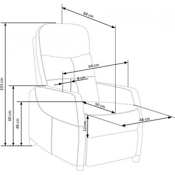 Fauteuil inclinable Gunvor en tissu beige Fauteuil inclinable Gunvor en tissu beige