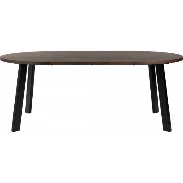 Table à manger pliante 120-200 x 120 cm - Placage chêne laqué marron Table à manger pliante 120-200 x 120 cm - Placage chêne laqué marron