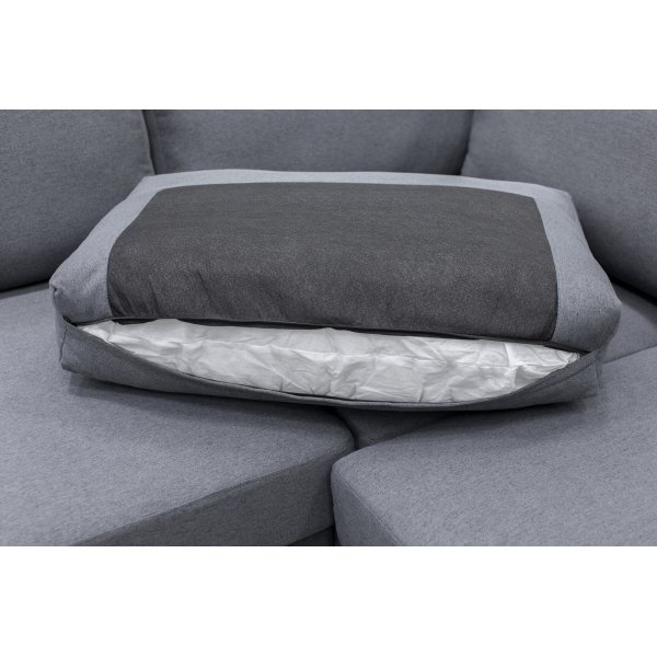 Nova grå U-soffa med metallben - 320 cm Nova grå U-soffa med metallben - 320 cm