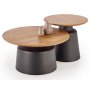 Satsbord 70/50 cm svart / Natur
