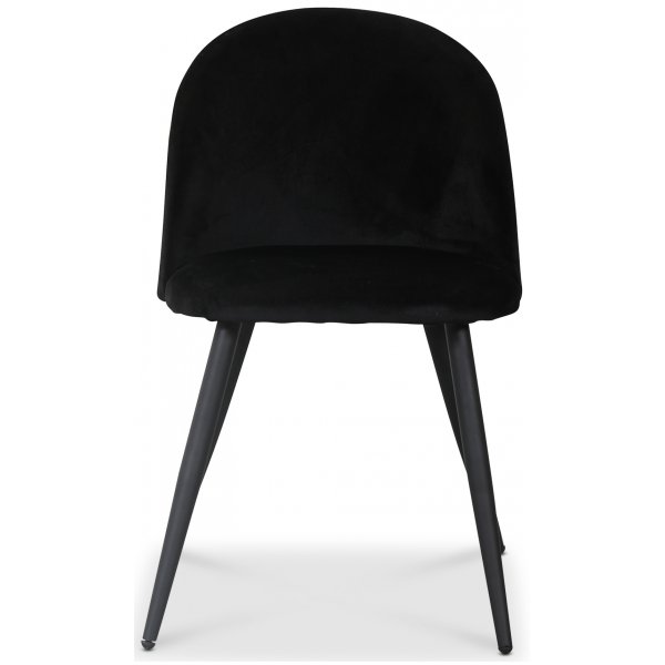 Alice stol - Svart sammet / Svarta ben