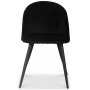 Alice stol - Svart sammet / Svarta ben
