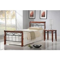 Anika 90 cm säng - antik körsbär/svart Anika 90 cm säng - antik körsbär/svart