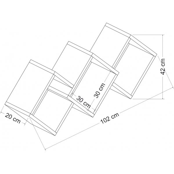 Galaxy wandplank Antraciet