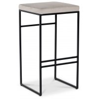 Stage barstol - Gråbeige sammet / svart Stage barstol - Gråbeige sammet / svart