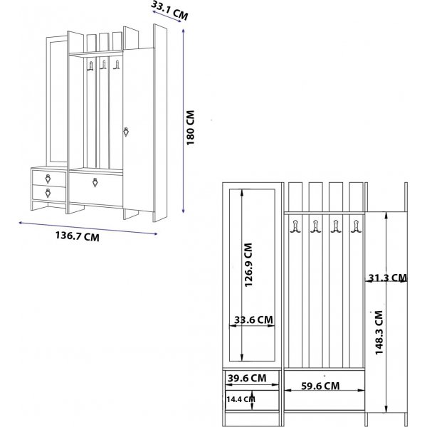 Meubels laatste hal - Beige