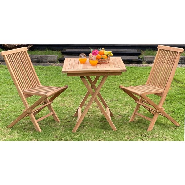 Grunnebo vikbart matbord i teak - 70x70 cm Grunnebo vikbart matbord i teak - 70x70 cm