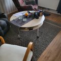 Kundbild Casper soffbord runt Ø90 cm - Vit / ljus ek: Mycket bra.