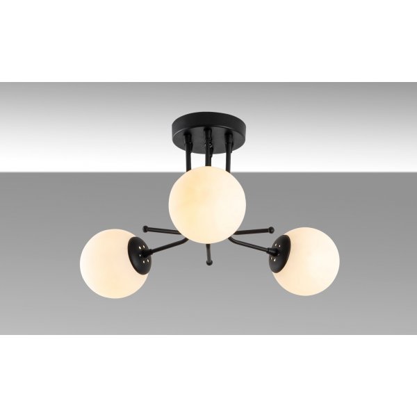 Plafonnier Daisy 147-AV3 - Noir/blanc