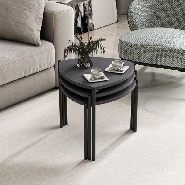 Lenny satsbord 45 x 45 cm - Antracit Lenny satsbord 45 x 45 cm - Antracit