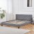 Lit double Tingsryd 160 x 200 cm - Gris + Kit d\\\'entretien des meubles pour textiles