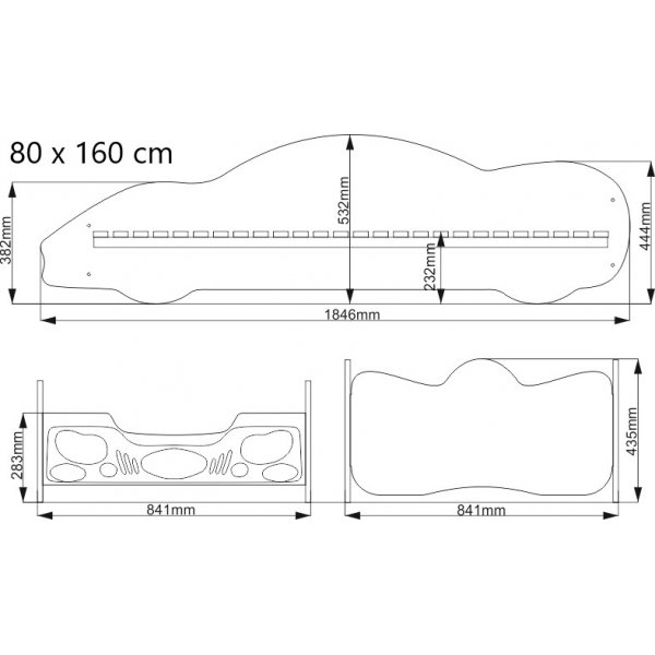Louie racerbil barnsäng - Valfri färg och storlek! Louie racerbil barnsäng - Valfri färg och storlek!