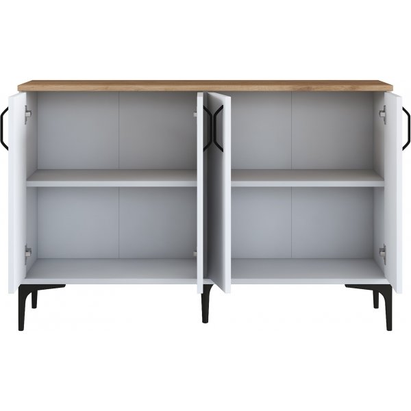 Buffet Jericho 162 - Blanc/noyer Buffet Jericho 162 - Blanc/noyer