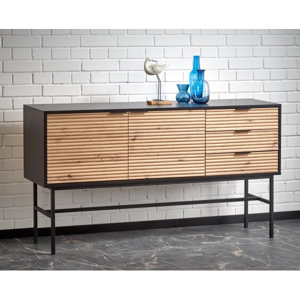 Buffet Laguna - Chne artisanal/noir