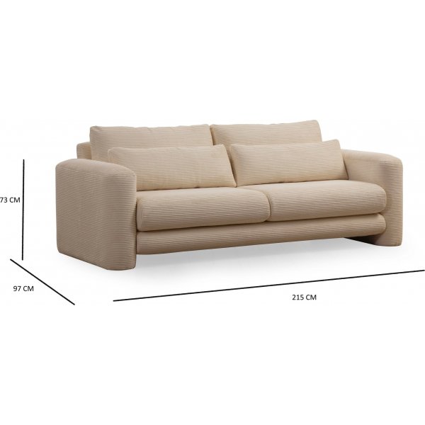 Suzy 3-zitsbank - Beige Suzy 3-zitsbank - Beige