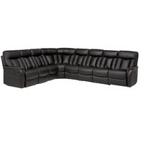 Eliza recliner hörnsoffa 7-sits - Svart skinn Eliza recliner hörnsoffa 7-sits - Svart skinn