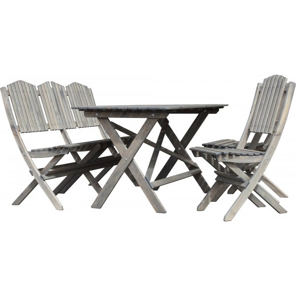 Haväng matgrupp (soffa med 2 stolar och bord) - Grå Haväng matgrupp (soffa med 2 stolar och bord) - Grå